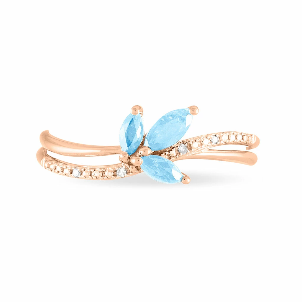 Histoire D'Or Bague Maura Or Rose Topaze Et Diamant 2 Histoire D'Or Bague Maura Or Rose Topaze Et Diamant – Image 2