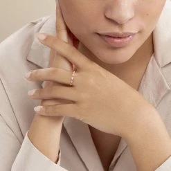 Histoire D'Or Bague Hestia Or Rose Oxyde De Zirconium 10 Histoire D'Or Bague Hestia Or Rose Oxyde De Zirconium -Colliers Fantaisie Soldes B3DFRZW09S model0