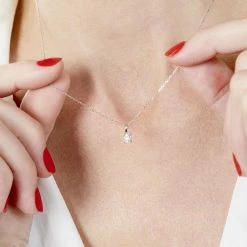 Histoire D'Or Pendentif Victoria Or Blanc Diamant -Colliers Fantaisie Soldes B3PFBDW414 model1