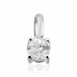 Histoire D'Or Pendentif Victoria Or Blanc Diamant