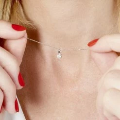 Histoire D'Or Pendentif Victoria Or Blanc Diamant -Colliers Fantaisie Soldes B3PFBDW419 model1