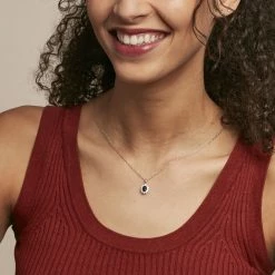 Histoire D'Or Pendentif Vladimir Or Blanc Saphir Et Diamant -Colliers Fantaisie Soldes B3PFBSB017 model0