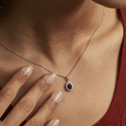 Histoire D'Or Pendentif Vladimir Or Blanc Saphir Et Diamant -Colliers Fantaisie Soldes B3PFBSB017 model1