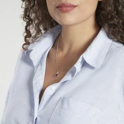 Histoire D'Or Pendentif Prudencia Or Blanc Saphir -Colliers Fantaisie Soldes B3PFBSN001 model1