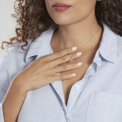 Histoire D'Or Pendentif Prudencia Or Blanc Topaze 8 Histoire D'Or Pendentif Prudencia Or Blanc Topaze -Colliers Fantaisie Soldes B3PFBTB004 model0