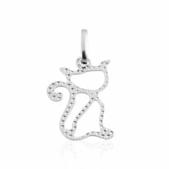 Histoire D'Or Pendentif Egee Chat Or Blanc