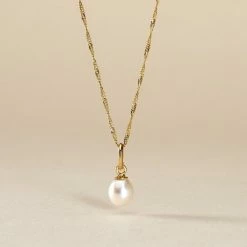 Histoire D'Or Pendentif Yoela Or Jaune Perle De Culture -Colliers Fantaisie Soldes B3PFJU2004 view2