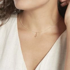 Histoire D'Or Pendentif Edouarda Ancre Or Jaune 7 Histoire D'Or Pendentif Edouarda Ancre Or Jaune -Colliers Fantaisie Soldes B3PFJW0391 model1