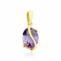 Histoire D'Or Pendentif Or Jaune Prudencia Améthyste