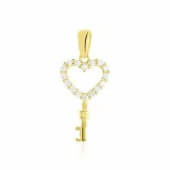 Histoire D'Or Pendentif Or Jaune Kleiske Oxydes De Zirconium