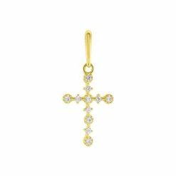 Histoire D'Or Pendentif Or Jaune Lucinien Oxyde De Zirconium