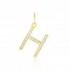 Histoire D'Or Pendentif Lettre H Or Jaune Oxyde