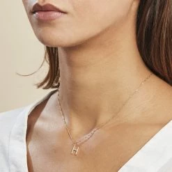 Histoire D'Or Pendentif Lettre H Or Jaune Oxyde 5 Histoire D'Or Pendentif Lettre H Or Jaune Oxyde -Colliers Fantaisie Soldes B3PFJZW213 model0