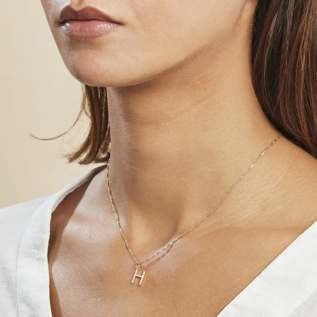 Histoire D'Or Pendentif Lettre H Or Jaune Oxyde 3 Histoire D'Or Pendentif Lettre H Or Jaune Oxyde – Image 3