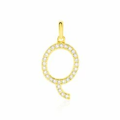 Histoire D'Or Pendentif Lettre Q Or Jaune Oxyde