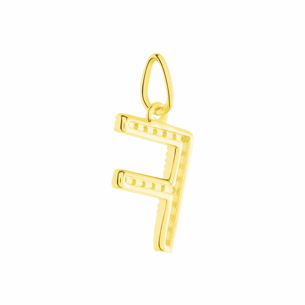 Histoire D'Or Pendentif Lettre F Or Jaune Oxyde 2 Histoire D'Or Pendentif Lettre F Or Jaune Oxyde – Image 2