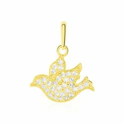 Histoire D'Or Pendentif Cagiris Or Jaune Oxydes De Zirconium