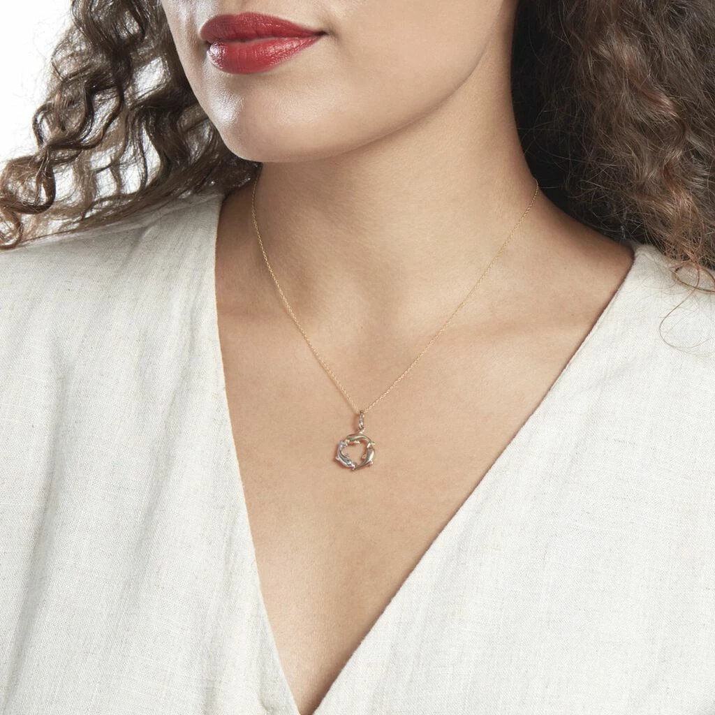 Histoire D'Or Pendentif Haizia Trio Dauphins Or Tricolore 4 Histoire D'Or Pendentif Haizia Trio Dauphins Or Tricolore – Image 4