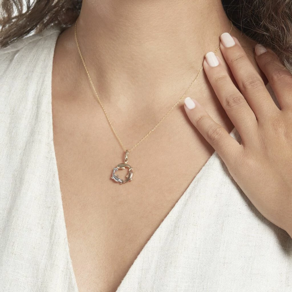 Histoire D'Or Pendentif Haizia Trio Dauphins Or Tricolore 5 Histoire D'Or Pendentif Haizia Trio Dauphins Or Tricolore – Image 5