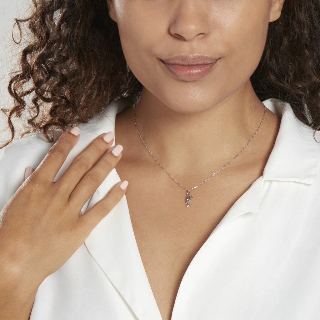 Histoire D'Or Pendentif Haizia Dauphin Or Blanc 4 Histoire D'Or Pendentif Haizia Dauphin Or Blanc – Image 4