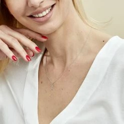 Histoire D'Or Pendentif Ionia Lettre Or Blanc -Colliers Fantaisie Soldes B3PMBW0586 model0