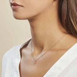 Histoire D'Or Pendentif Ionia Lettre Or Blanc -Colliers Fantaisie Soldes B3PMBW0598 model0