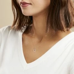 Histoire D'Or Pendentif Ionia Lettre Or Blanc -Colliers Fantaisie Soldes B3PMBW0599 model0