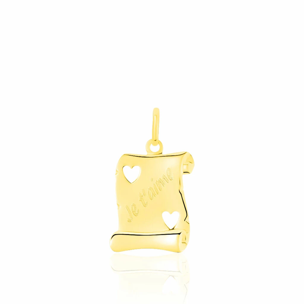 Histoire D'Or Pendentif Sirona Parchemin Message Or Jaune 1 Histoire D'Or Pendentif Sirona Parchemin Message Or Jaune