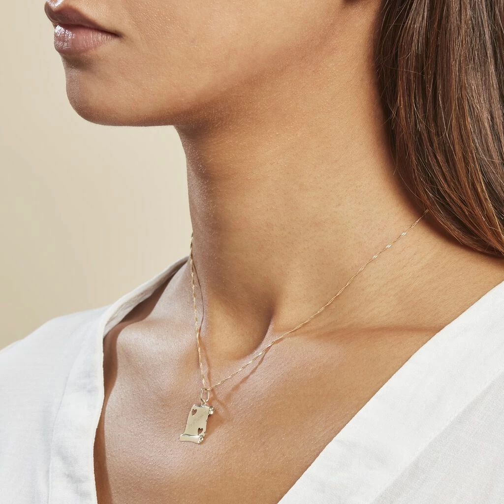 Histoire D'Or Pendentif Sirona Parchemin Message Or Jaune 4 Histoire D'Or Pendentif Sirona Parchemin Message Or Jaune – Image 4