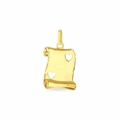 Histoire D'Or Pendentif Sirona Parchemin Message Or Jaune 7 Histoire D'Or Pendentif Sirona Parchemin Message Or Jaune -Colliers Fantaisie Soldes B3PMJW0230 view2