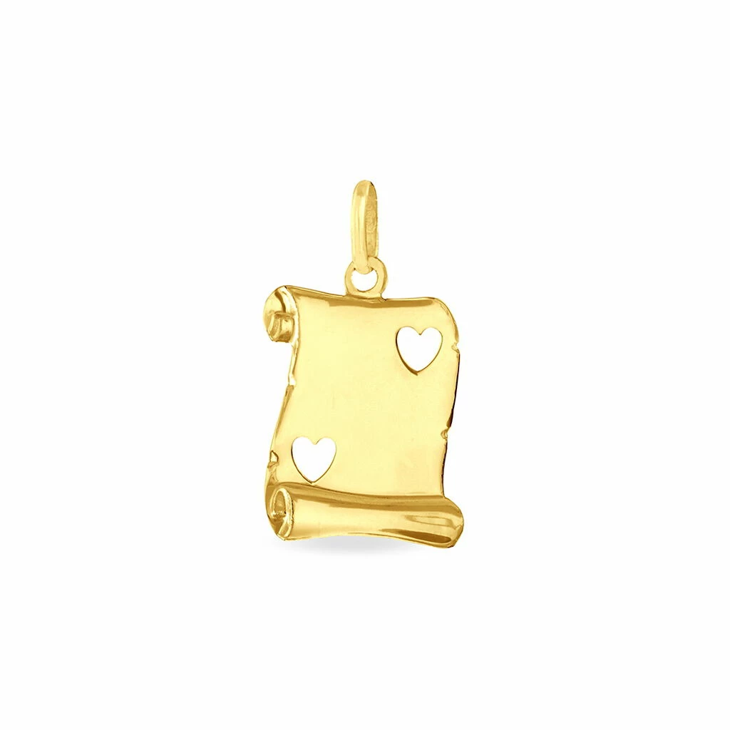 Histoire D'Or Pendentif Sirona Parchemin Message Or Jaune 3 Histoire D'Or Pendentif Sirona Parchemin Message Or Jaune – Image 3