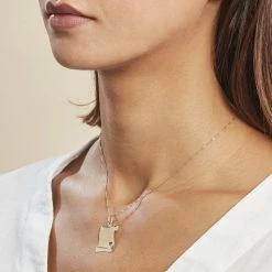 Histoire D'Or Pendentif Irenca Message Parchemin Or Jaune -Colliers Fantaisie Soldes B3PMJW0233 model0