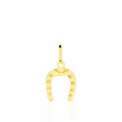 Histoire D'Or Pendentif Egide Fer A Cheval Or Jaune