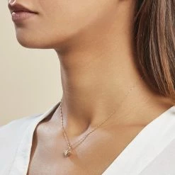 Histoire D'Or Pendentif Eudocie Coeur Stri Or Jaune -Colliers Fantaisie Soldes B3PMJW0919 model0