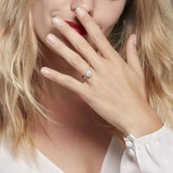 Histoire D'Or Bague Or Blanc Shirlene Diamant Synthetique -Colliers Fantaisie Soldes B7DFAJW096 model0