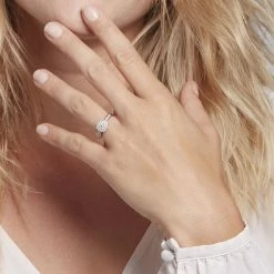 Histoire D'Or Bague Or Blanc Shirlene Diamant Synthetique -Colliers Fantaisie Soldes B7DFAJW096 model1