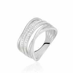 Histoire D'Or Bague Giseleae Or Blanc Diamant