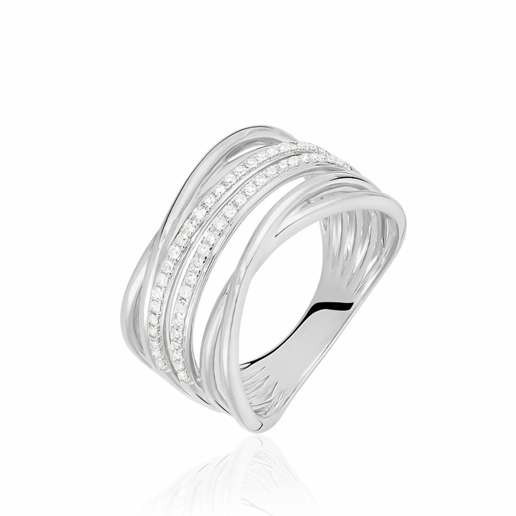 Histoire D'Or Bague Giseleae Or Blanc Diamant 1 Histoire D'Or Bague Giseleae Or Blanc Diamant