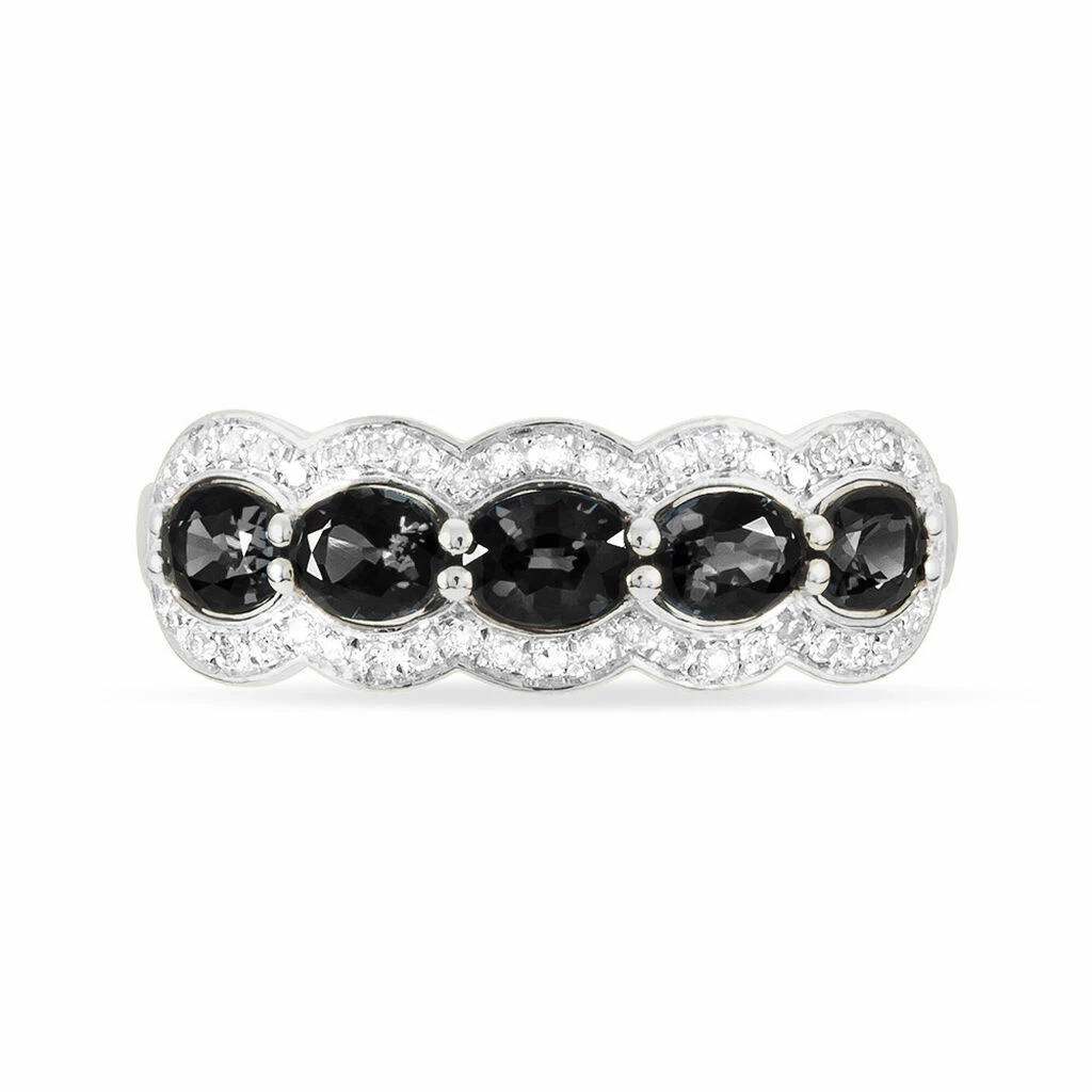 Histoire D'Or Bague Margaux Or Blanc Onyx Et Diamant 2 Histoire D'Or Bague Margaux Or Blanc Onyx Et Diamant – Image 2