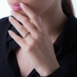 Histoire D'Or Bague Sofia Or Blanc Rubis Et Diamant -Colliers Fantaisie Soldes B7DFBRR480 model0