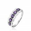 Histoire D'Or Bague Margaux Or Blanc Amethyste Et Diamant