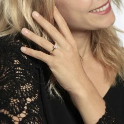 Histoire D'Or Bague Charlène Or Jaune Diamant Synthetique -Colliers Fantaisie Soldes B7DFJJW015 model0