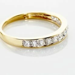 Histoire D'Or Demi-alliance Or Jaune Valentine Diamant Synthetique -Colliers Fantaisie Soldes B7DFJJW097 view3