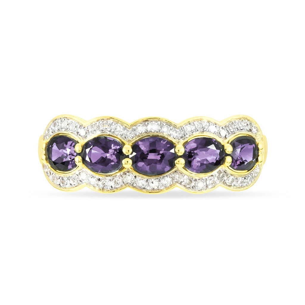 Histoire D'Or Bague Margaux Or Jaune Amethyste Et Diamant 2 Histoire D'Or Bague Margaux Or Jaune Amethyste Et Diamant – Image 2