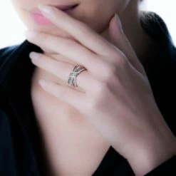 Histoire D'Or Bague Agnes Or Rose Diamant -Colliers Fantaisie Soldes B7DFRDN247 model0