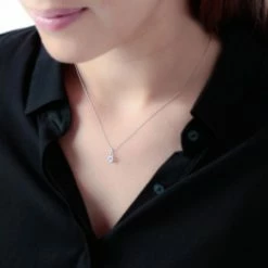 Histoire D'Or Pendentif Schana Or Blanc Diamant -Colliers Fantaisie Soldes B7PFBDW498 model0