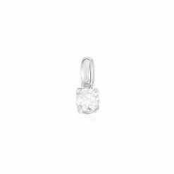 Histoire D'Or Pendentif Victoria Or Blanc Diamant