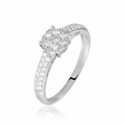 Histoire D'Or Bague Julia Platine Blanc Diamant