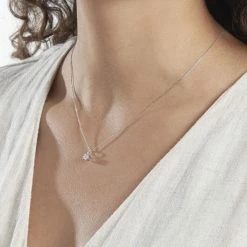 Histoire D'Or Collier Victoria Platine Blanc Diamant 7 Histoire D'Or Collier Victoria Platine Blanc Diamant -Colliers Fantaisie Soldes BPPFBDW105 model1