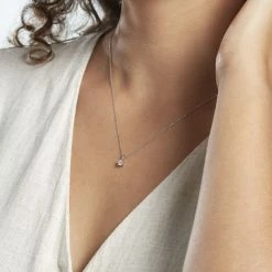 Histoire D'Or Collier Victoria Platine Blanc Diamant 7 Histoire D'Or Collier Victoria Platine Blanc Diamant -Colliers Fantaisie Soldes BPPFBDW106 model1